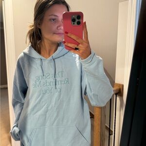 Lonely Ghost Light Blue Women's Hoodie
